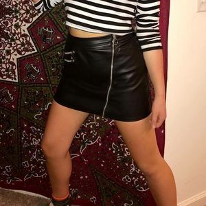 Express Leather Skirt
